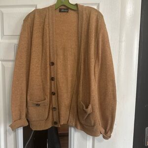 Jockey Men's Camel Brown Button-Front Cardigan